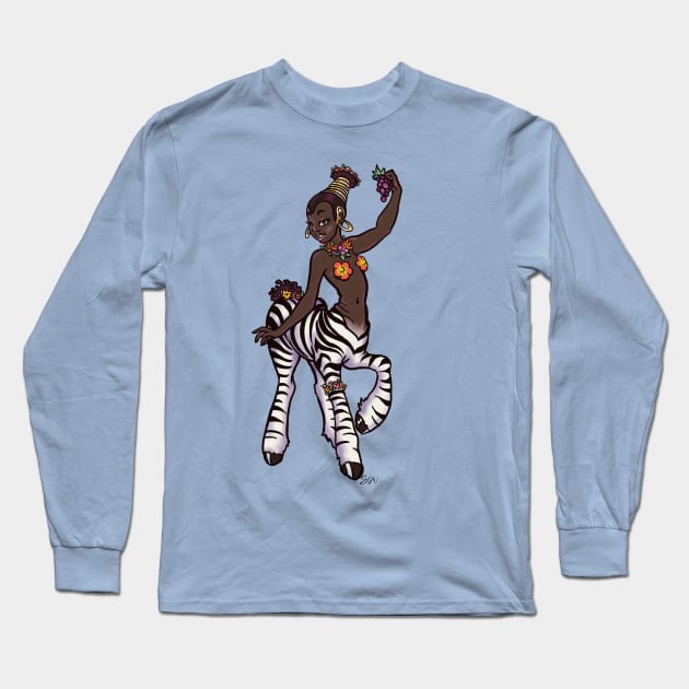 Centauress Fantasia Fantasy Long Sleeve T-Shirt by Sammy Jean Wilson 